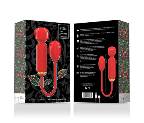 MIA - TOSCANA DOUBLE PLEASURE WAND + VIBRATING EGG