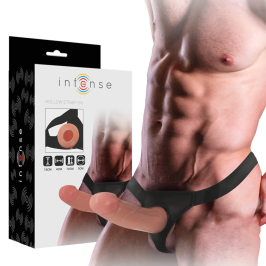 INTENSE - HOLLOW HARNESS WITH DILDO 16 X 3 CM INTENSE - HOLLOW HARNESS WITH DILDO 16 X 3 CM