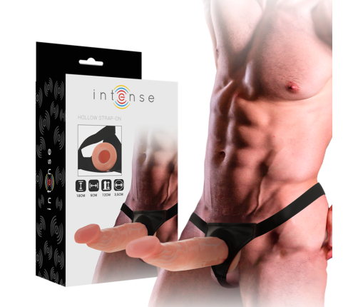 INTENSE - HOLLOW HARNESS WITH DILDO 18 X 3.5 CM