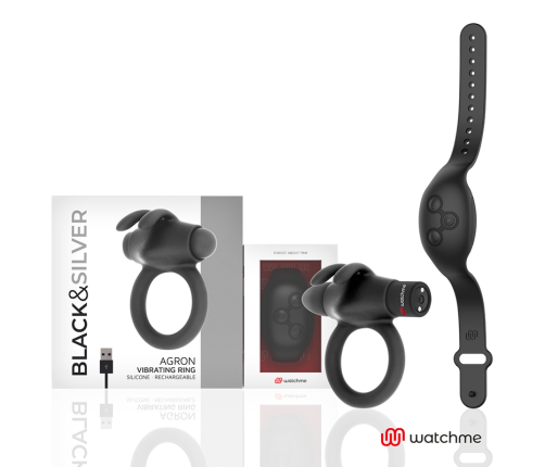 BLACK&SILVER - AGRON REMOTE CONTROL COCKRING WATCHME