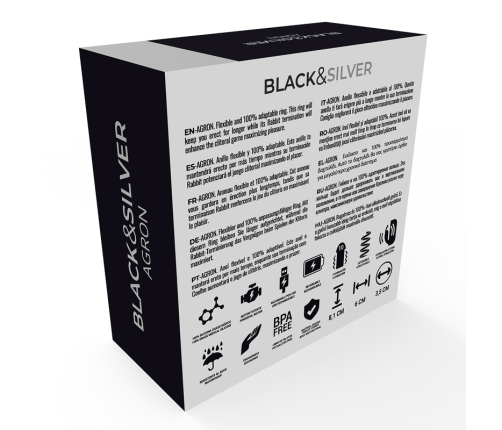 BLACK&SILVER - AGRON REMOTE CONTROL COCKRING WATCHME