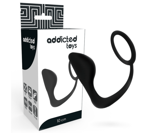 ADDICTED TOYS - ANAL PLUG WITH BLACK PENIS RING