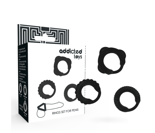 ADDICTED TOYS - C-RING SET BLACK