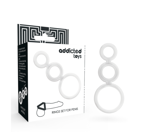 ADDICTED TOYS - RINGS SET FOR PENIS TRANSPARENT