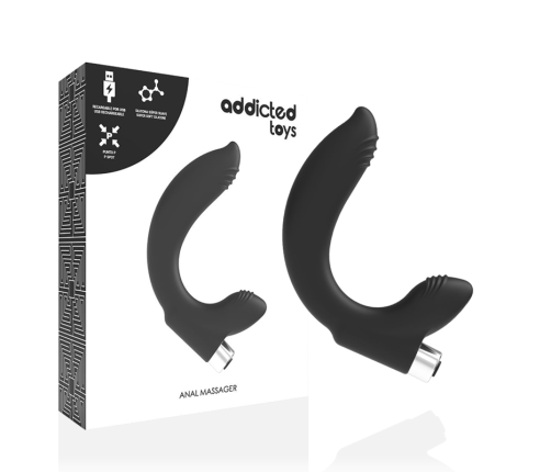 ADDICTED TOYS - PROSTATIC VIBRATOR RECHARGEABLE MODEL 7 - BLACK