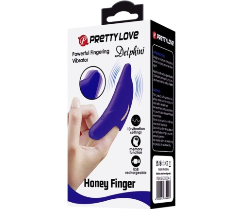 PRETTY LOVE - DELPHINI POWERFUL DARK BLUE FINGER STIMULATOR