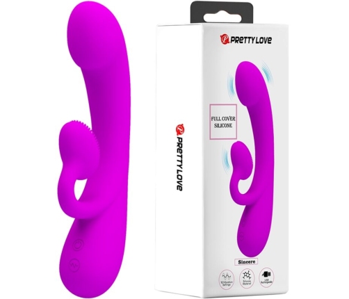 PRETTY LOVE - SINCERE SILICONE CLITORAL VIBRATOR AND SUCKER PURPLE