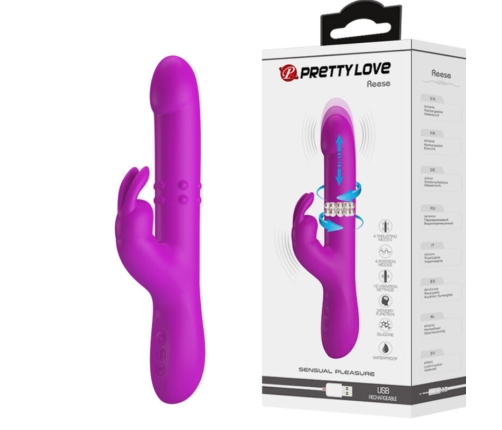 PRETTY LOVE - REESE VIBRADOR CON ROTACIÓN MORADO