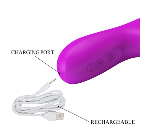 PRETTY LOVE - REESE VIBRADOR CON ROTACIÓN MORADO