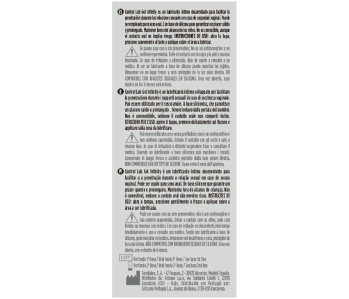 CONTROL - INFINITY SILICONE BASED LUBRICANT 75 ML