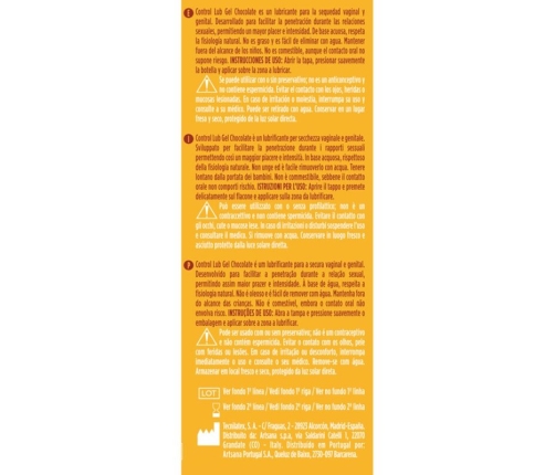 CONTROL - LUB GEL CHOCOLATE LUBRICANT 75 ML