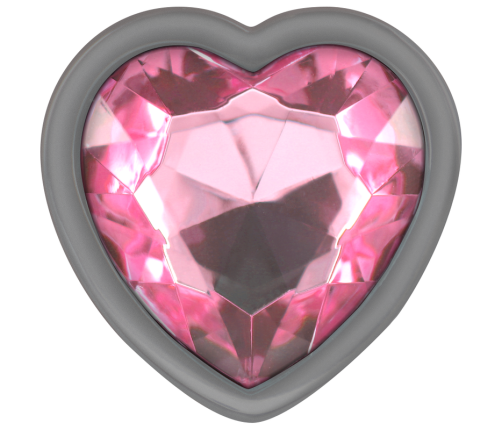 INTENSE - ALUMINUM METAL ANAL PLUG PINK HEART SIZE L