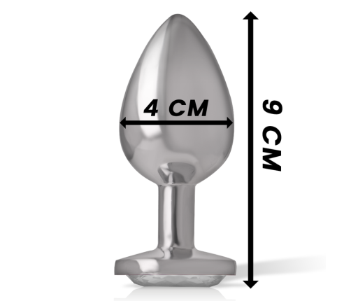 INTENSE - ANAL PLUG METAL ALUMINUM WHITE HEART SIZE L