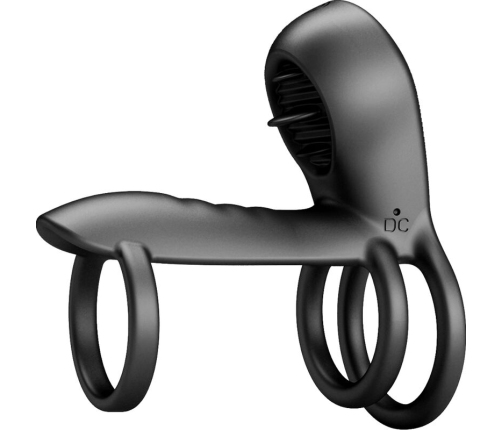 PRETTY LOVE - JAMMY PENIS SHEATH 12 VIBRATIONS WITH RECHARGEABLE SILICONE TONGUE