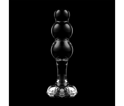 NEBULA SERIES BY IBIZA - MODEL 1 ANAL PLUG BOROSILICATE GLASS CLEAR 10.5 CM -O- 3 CM