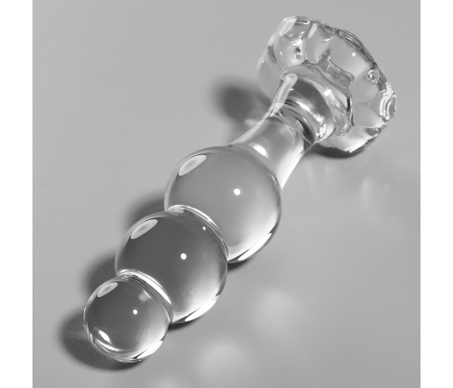 NEBULA SERIES BY IBIZA - MODEL 1 ANAL PLUG BOROSILICATE GLASS CLEAR 10.5 CM -O- 3 CM