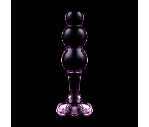 NEBULA SERIES BY IBIZA - MODEL 1 ANAL PLUG BOROSILICATE GLASS PINK 10.5 CM -O- 3 CM