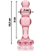 NEBULA SERIES BY IBIZA - MODEL 1 ANAL PLUG BOROSILICATE GLASS PINK 10.5 CM -O- 3 CM