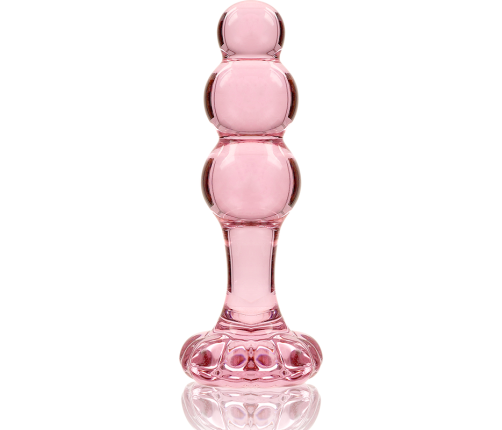 NEBULA SERIES BY IBIZA - MODEL 1 ANAL PLUG BOROSILICATE GLASS PINK 10.5 CM -O- 3 CM