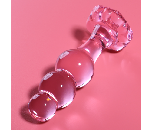 NEBULA SERIES BY IBIZA - MODEL 1 ANAL PLUG BOROSILICATE GLASS PINK 10.5 CM -O- 3 CM
