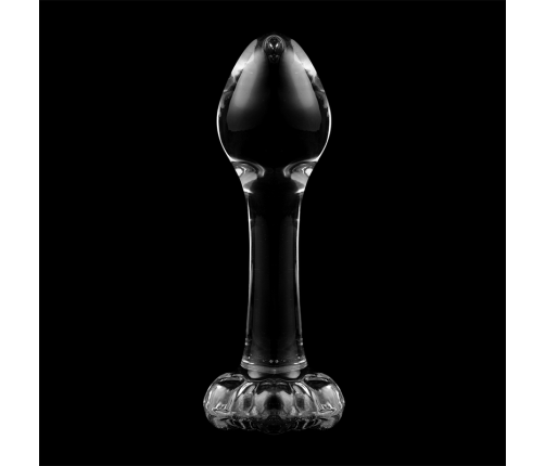 NEBULA SERIES BY IBIZA - MODEL 2 ANAL PLUG BOROSILICATE GLASS CLEAR 11 CM -O- 3.5 CM