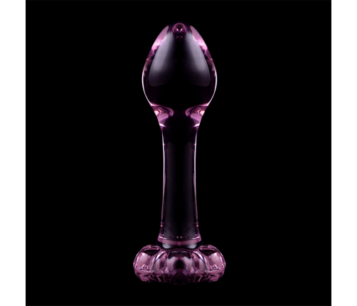 NEBULA SERIES BY IBIZA - MODEL 2 ANAL PLUG BOROSILICATE GLASS PINK 11 CM -O- 3.5 CM