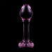 NEBULA SERIES BY IBIZA - MODEL 2 ANAL PLUG BOROSILICATE GLASS PINK 11 CM -O- 3.5 CM