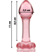 NEBULA SERIES BY IBIZA - MODEL 2 ANAL PLUG BOROSILICATE GLASS PINK 11 CM -O- 3.5 CM