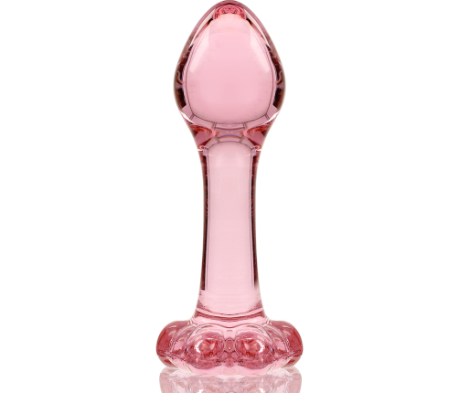 NEBULA SERIES BY IBIZA - MODEL 2 ANAL PLUG BOROSILICATE GLASS PINK 11 CM -O- 3.5 CM