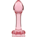 NEBULA SERIES BY IBIZA - MODEL 2 ANAL PLUG BOROSILICATE GLASS PINK 11 CM -O- 3.5 CM