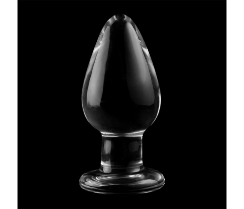 NEBULA SERIES BY IBIZA - MODEL 3 ANAL PLUG BOROSILICATE GLASS TRANSPARENT 11 CM -O- 5 CM