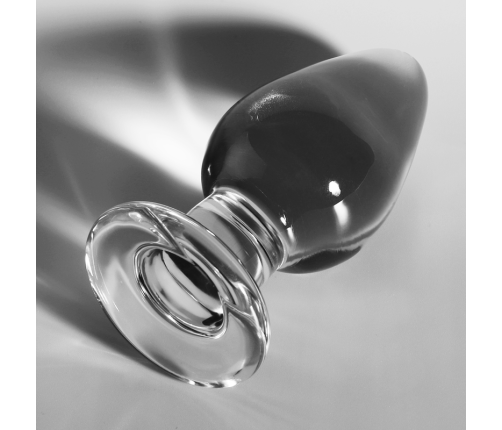 NEBULA SERIES BY IBIZA - MODEL 3 ANAL PLUG BOROSILICATE GLASS TRANSPARENT 11 CM -O- 5 CM