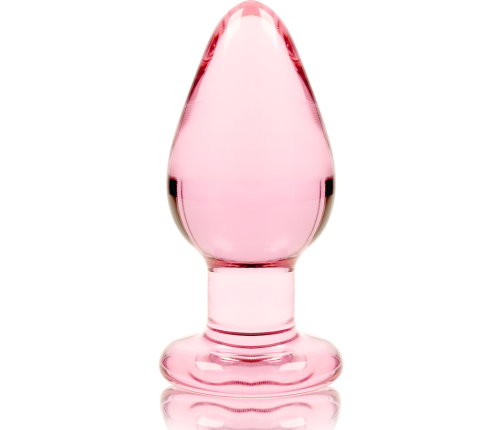NEBULA SERIES BY IBIZA - MODEL 3 ANAL PLUG BOROSILICATE GLASS PINK 11 CM -O- 5 CM