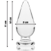 NEBULA SERIES BY IBIZA - MODEL 4 ANAL PLUG BOROSILICATE GLASS CLEAR 11 CM -O- 5 CM