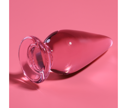 NEBULA SERIES BY IBIZA - MODEL 4 ANAL PLUG BOROSILICATE GLASS PINK 11 CM -O- 5 CM