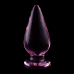 NEBULA SERIES BY IBIZA - MODEL 4 ANAL PLUG BOROSILICATE GLASS PINK 11 CM -O- 5 CM