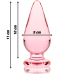 NEBULA SERIES BY IBIZA - MODEL 4 ANAL PLUG BOROSILICATE GLASS PINK 11 CM -O- 5 CM