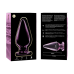 NEBULA SERIES BY IBIZA - MODEL 4 ANAL PLUG BOROSILICATE GLASS PINK 11 CM -O- 5 CM
