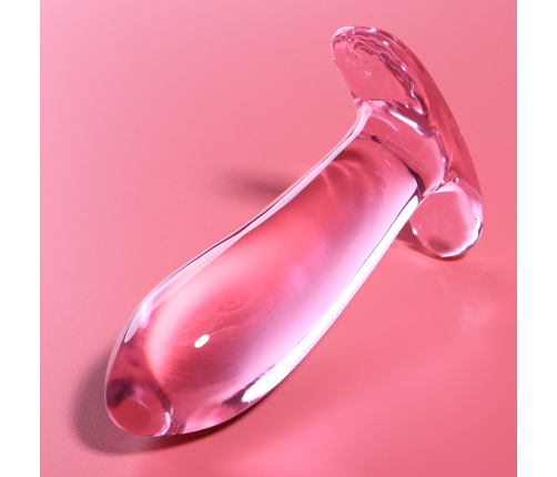 NEBULA SERIES BY IBIZA - MODEL 5 ANAL PLUG BOROSILICATE GLASS PINK 12.5 CM -O- 3.5 CM