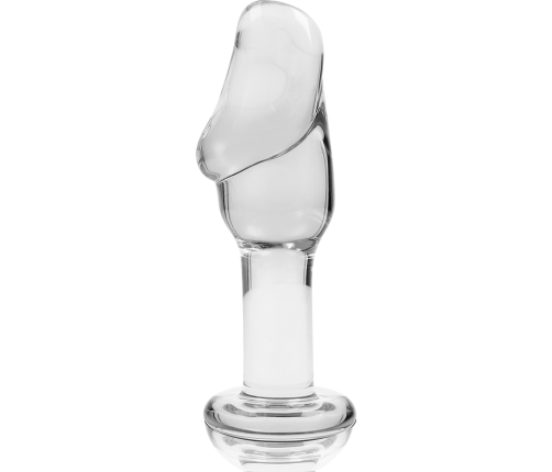 NEBULA SERIES BY IBIZA - MODEL 6 ANAL PLUG BOROSILICATE GLASS CLEAR 12.5 CM -O- 4 CM