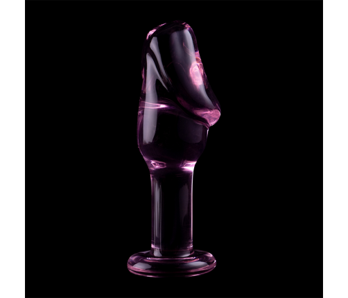 NEBULA SERIES BY IBIZA - MODEL 6 ANAL PLUG BOROSILICATE GLASS PINK 12.5 CM -O- 4 CM
