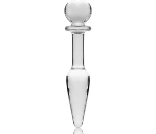 NEBULA SERIES BY IBIZA - MODEL 7 ANAL PLUG BOROSILICATE GLASS CLEAR 13.5 CM -O- 3 CM