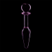NEBULA SERIES BY IBIZA - MODEL 7 ANAL PLUG BOROSILICATE GLASS PINK 13.5 CM -O- 3 CM