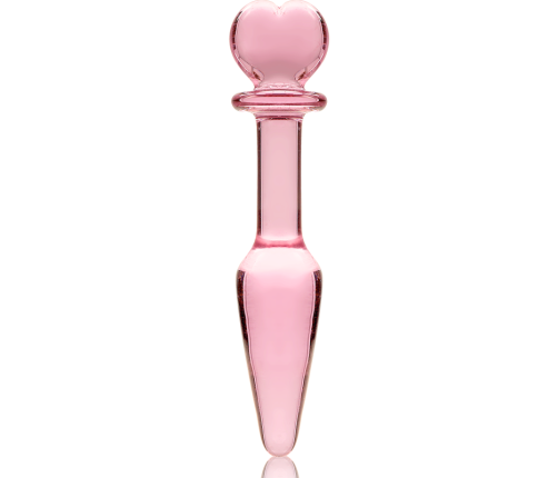 NEBULA SERIES BY IBIZA - MODEL 7 ANAL PLUG BOROSILICATE GLASS PINK 13.5 CM -O- 3 CM