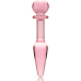 NEBULA SERIES BY IBIZA - MODEL 7 ANAL PLUG BOROSILICATE GLASS PINK 13.5 CM -O- 3 CM