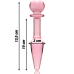 NEBULA SERIES BY IBIZA - MODEL 7 ANAL PLUG BOROSILICATE GLASS PINK 13.5 CM -O- 3 CM