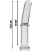 NEBULA SERIES BY IBIZA - MODEL 8 DILDO BOROSILICATE GLASS CLEAR 14.5 CM -O- 2 CM