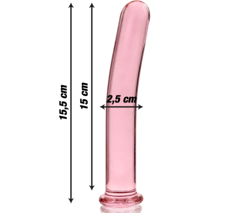 NEBULA SERIES BY IBIZA - MODEL 9 DILDO BOROSILICATE GLASS PINK 15.5 CM -O- 2.5 CM