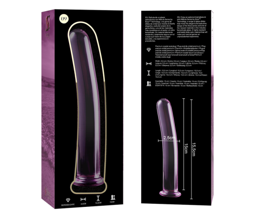 NEBULA SERIES BY IBIZA - MODEL 9 DILDO BOROSILICATE GLASS PINK 15.5 CM -O- 2.5 CM