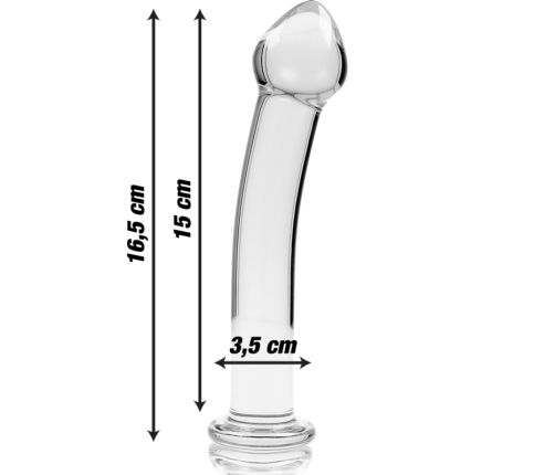 NEBULA SERIES BY IBIZA - MODEL 11 DILDO BOROSILICATE GLASS CLEAR 16 CM -O- 3 CM